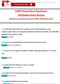 AANP Family Nurse Practitioner   Certification Exam Review   Questions and Verified Answers&comma;100&percnt; Guarantee Pass