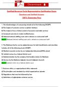 Certified Revenue Cycle Representative Certification Exam  Questions and Verified Answers  100&percnt; Guarantee Pass 