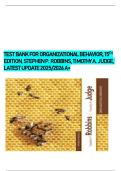 Test Bank for Organizational Behavior&comma; 19th edition &lpar;Stephen P&period; Robbins&comma; 2023&rpar; All Chapters 1-18&vert; Latest Edition 2025&sol;2026 A&plus;