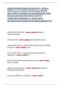 ADMINISTRATOR EXAM QUIZ 1 AND 2 TEST 2&comma;3&comma;4 LATEST EXAM 2025 WITH MULTIPLE CHOICE OF QUESTIONS AND DETAILED SOLVED SOLUTIONS ALREADY GRADED A&plus; AND 100&percnt; GUARANTEE PASS &lpar;JUST RELEASED&excl;&excl;&excl;&excl;&excl;&excl;&rpar;