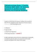 Pathophysiology Exam 1 Practice Problems Test  Bank 2025&ndash;2026 &vert; All Versions Questions &  Verified Answers PDF for Nursing and Graduate  Students