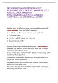 MODERN DATABASE MANAGEMENT QUESTIONS AND VERIFIED ANSWERS WELL GRADED &lpar;NEW 2025&sol;2026 UPDATE&rpar;QUESTIONS WITH VERIFIED ANSWERS 100&percnt; CORRECT &sol;A&plus; GRADE 