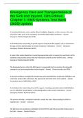 Emergency Care and Transportation of the Sick and Injured&comma; 12th Edition - Chapter 1&colon; EMS Systems Test Bank &lpar;2025&rpar; Update&period;