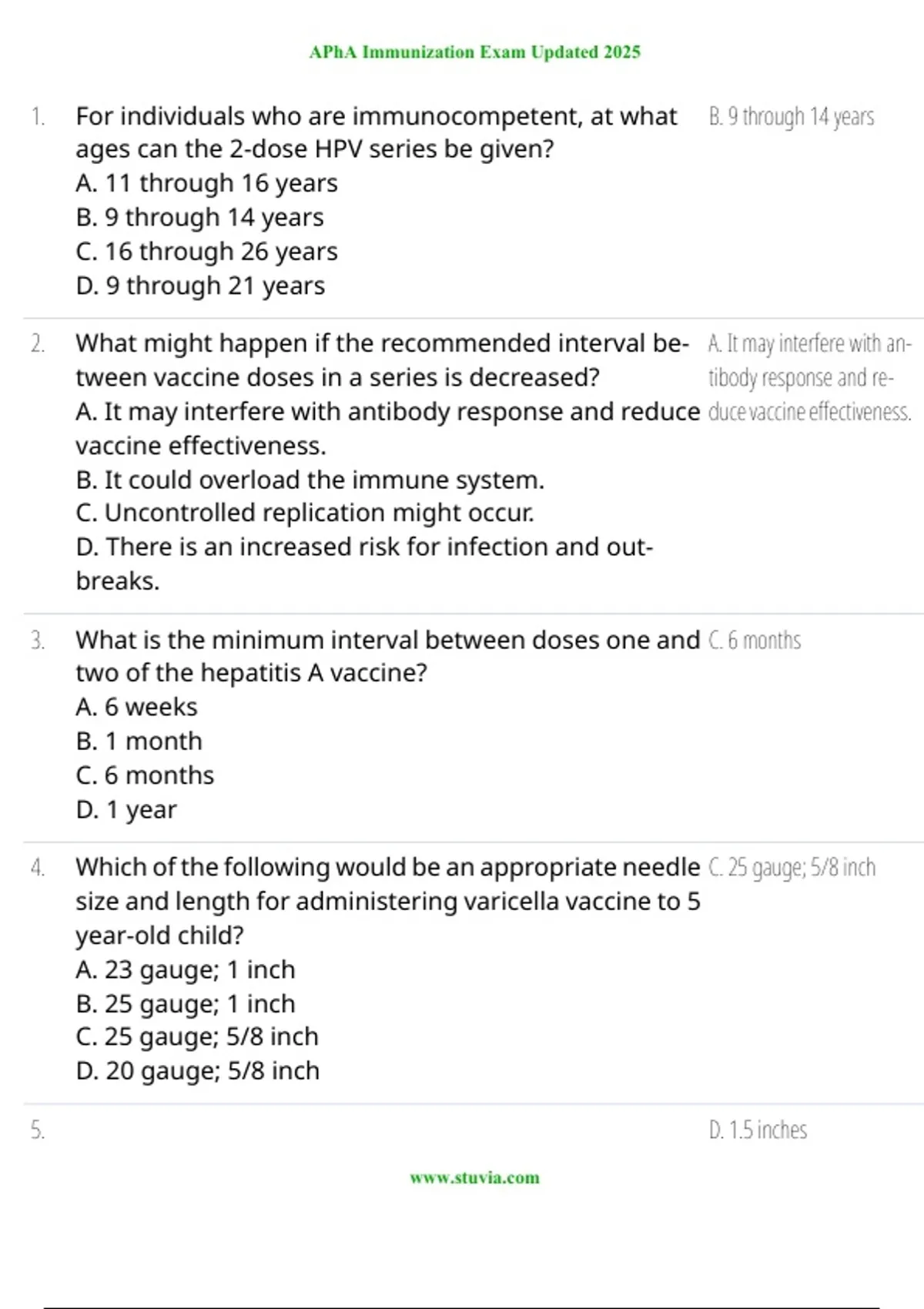 APhA Immunization Exam | Updated 2025 Verified Study Guide - Nursing ...