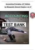 Accounting Principles 14th Edition by Weygandt & Kimmel &ndash; Verified Complete Test Bank &lpar;Chapters 1&ndash;27&rpar;