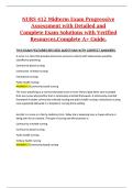 NURS 412 Midterm Exam Progressive Assessment with Detailed and Complete Exam Solutions with Verified Resources&comma;Complete A&plus; Guide&period;