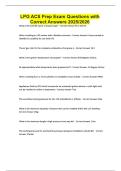 LPG ACS Prep Exam Questions with Correct Answers 2025&sol;2026