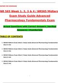 NR 565 Advanced Pharmacology Fundamentals Week 1-4 & Midterm Exam Study Guide &lpar;Latest 2026 &sol; 2027&rpar; Most Comprehensive Qs & Ans - to Pass the Exam&comma; 100&percnt; Verified by Experts Chamberlain
