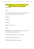ACS Questions with Correct Answers 100&percnt; Verified Latest Update