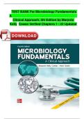 Test bank For Microbiology Fundamentals A Clinical Approach&comma; 4th Edition by Marjorie Kelly Cowan&comma; Chapters 1 - 22 Complete Newest Verified Version