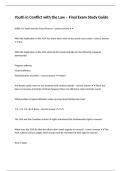 Youth in Conflict with the Law &ndash; Final Exam Study Guide