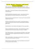 CS 151 - Module 1 Questions with Correct Answers 2025&sol;2026