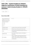 WGU C784 - Applied Healthcare Statistics Objective Assessment &num;1 EXAM Questions & Answers &vert; Latest Already Graded A&plus; UPDATE 2025&vert;2026