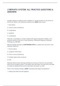 LYMPHATIC SYSTEM&colon; ALL PRACTICE QUESTIONS & ANSWERS