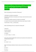 Principles of Biochemistry Chapter 1-6 Test Bank by Lehninger 20252026 Update&period;