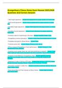 Orangetheory Fitness Notes Exam Newest 2025&sol;2026  Questions And Correct Answers