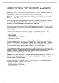 ICEMA PROTOCOL TEST QUESTIONS & ANSWERS