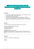 QME Exam 2024 &lpar;Actual Exam with 350 Questions&comma; Correct Detailed Verified Answers&comma; Graded A&plus;&rpar;
