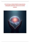 NU 160 Exam 4&colon; Mental Health Concepts Review &lpar;Studyguide&rpar; Questions with Correct Verified Answers