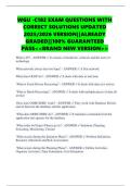 WGU -C182 EXAM QUESTIONS WITH CORRECT SOLUTIONS UPDATED 2025&sol;2026 VERSION&vert;&vert;ALREADY GRADED&vert;&vert;100&percnt; GUARANTEED PASS<<BRAND NEW VERSION>>