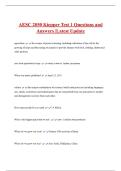 AESC 2050 Kiepper Test 1 Questions and  Answers &vert;Latest Update 