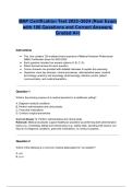  MAP Certification Test 2023&ndash;2024 &lpar;Real Exam with 100 Questions and Correct Answers&comma; Graded A&plus;&rpar;