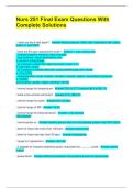 Nurs 251 Final Exam Questions With Complete Solutions