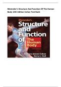 Test Bank Memmlers Structure and Function of the Human Body 12th Edition &vert; All Chapters 1-22&vert; Latest 2025-2026