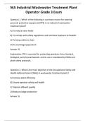 MA Industrial Wastewater Treatment Plant Operator Grade 3 Exam