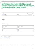 ASVAB Word Knowledge EXAM Questions &  Answers &vert; 100&percnt; Verified solutions &vert;Questions with  Correct Answers 2025 latest update&excl;&excl;