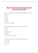 BIO 252 EXAM ACK WITH COMPLETE SOLUTIONS 