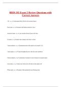 BIOS 252 Exam 2 Review Questions with  Correct Answers 