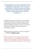 NR 605&sol;NR605 FINAL EXAM 2025&sol;2026 BANK  CURRENTLY TESTING ACTUAL EXAM  QUESTIONS WITH DETAILED ANSWERS  WITH STUDY GUIDE EXPERT VERIFIED  FOR GUARANTEED PASS&sol;ALREADY  GRADED A&plus;