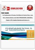 Test Bank for Fundamentals of Nursing 11th Edition By Patricia Potter&comma; Anne Perry&comma; Patricia Stockert&comma; Amy Hall &vert; 9780323810340 &vert; &lpar;2025&sol;2026&rpar; &vert; Chapter 1-50 &vert; Complete Questions and Answers A&plus;
