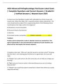 HESI Advanced Pathophysiology Final Exam Latest Exam &vert; Complete Questions and Correct Answers &vert; Graded A&plus; &vert; Verified Answers &vert; Newest Exam 2025