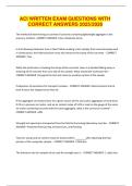 ACI WRITTEN EXAM QUESTIONS WITH CORRECT ANSWERS 2025&sol;2026