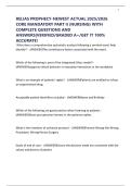 RELIAS PROPHECY-NEWEST ACTUAL 2025&sol;2026 CORE MANDATORY PART II &lpar;NURSING&rpar; WITH COMPLETE QUESTIONS AND ANSWERS&vert;VERIFIED&sol;GRADED A&plus;&sol;GET IT 100&percnt; ACCURATE&excl;