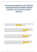 Communication Applications uths COMPLETE EXAM QUESTIONS AND CORRECT VERIFIED ANSWERS LATEST 2025&sol;2026 &comma;ALREADY GRADED A&plus;