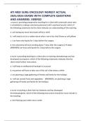 ATI MED SURG ONCOLOGY NEWEST ACTUAL 2025&sol;2026 EXAMS WITH COMPLETE QUESTIONS AND ANSWERS &period;VERIFED