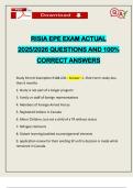 RISIA EPE EXAM ACTUAL 2025&sol;2026 QUESTIONS AND 100&percnt; CORRECT ANSWERS