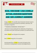 ECOL 1000 EXAM 1 UGA CONELLY ACTUAL 2025&sol;2026 QUESTIONS AND 100&percnt; CORRECT ANSWERS