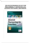 Test Bank For Advanced Pharmacology for Prescribers 1st Edition Luu Kayingo complete guide with rationale