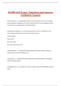 EEOB 3310 Exam 1 Questions and Answers  Verified by Experts 