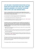 ILTS 206 EARLY CHILDHOOD EDUCATION ACTUAL  EXAM WITH 80 QUESTIONS AND 100&percnt; CORRECT  VERIFIED ANSWERS&sol; ILTS CONTENT 206 EXAM  PREP LATEST 2025-2026 &lpar;BRAND NEW&excl;&excl;&rpar; 