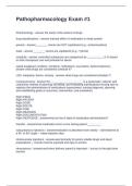 Pathopharmacology Exam -1&period; Questions and Answers