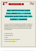 ESRI CERTIFICATION GUIDE&colon; CHALLENGES CH&period; 4-7 ACTUAL 2025&sol;2026 QUESTIONS AND 100&percnt; CORRECT ANSWERS