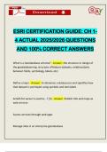 ESRI CERTIFICATION GUIDE&colon; CH 1- 4 ACTUAL 2025&sol;2026 QUESTIONS AND 100&percnt; CORRECT ANSWERS