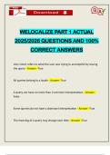 WELOCALIZE PART 1 ACTUAL 2025&sol;2026 QUESTIONS AND 100&percnt; CORRECT ANSWERS