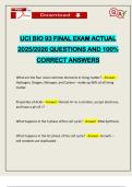 UCI BIO 93 FINAL EXAM ACTUAL 2025&sol;2026 QUESTIONS AND 100&percnt; CORRECT ANSWERS