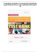 Ebersole and Hess &ndash; Gerontological Nursing & Healthy Aging&comma; 5th Edition &ndash; Complete Test Bank with Questions and Answers